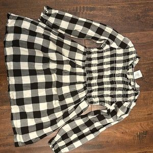 Hanna Andersson smocked black/white dress sz 5